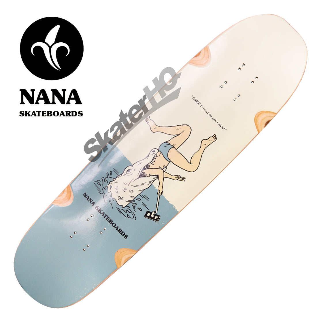 Nana Simple Slasher Smile Crocodile 33 Deck Skateboard Decks Longboards and Cruisers