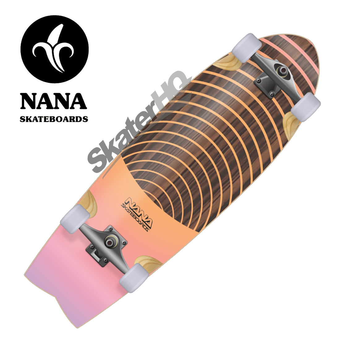 Nana Mushburger Doppler 32 Surfskate Complete - Lilac/Melon Skateboard Compl Carving and Specialty
