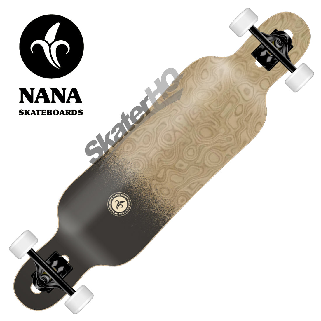 Nana Push Ranger Logo Dip 40 Complete - Black Skateboard Completes Longboards