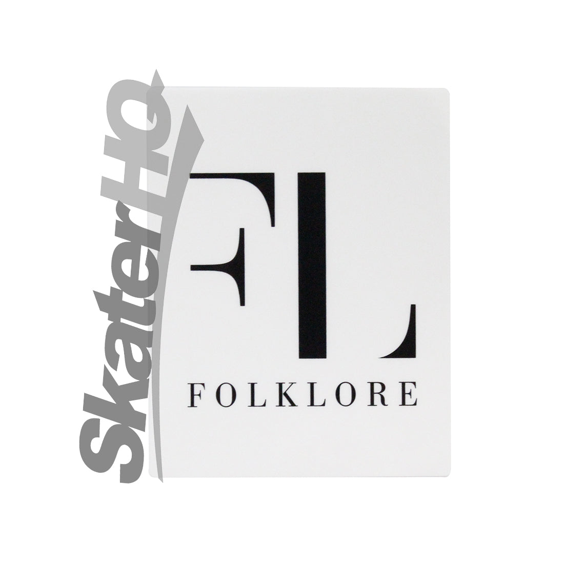 Folklore Glaser Serif Logo Sticker - White/Black Stickers