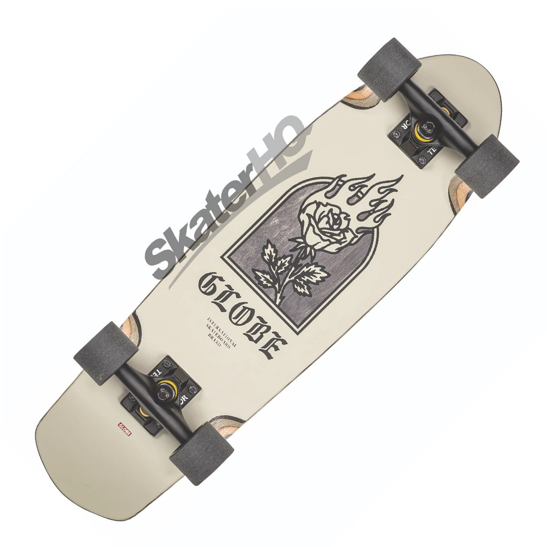 Globe Trooper 7.9x27 Complete - Off-White Rose Skateboard Compl Cruisers