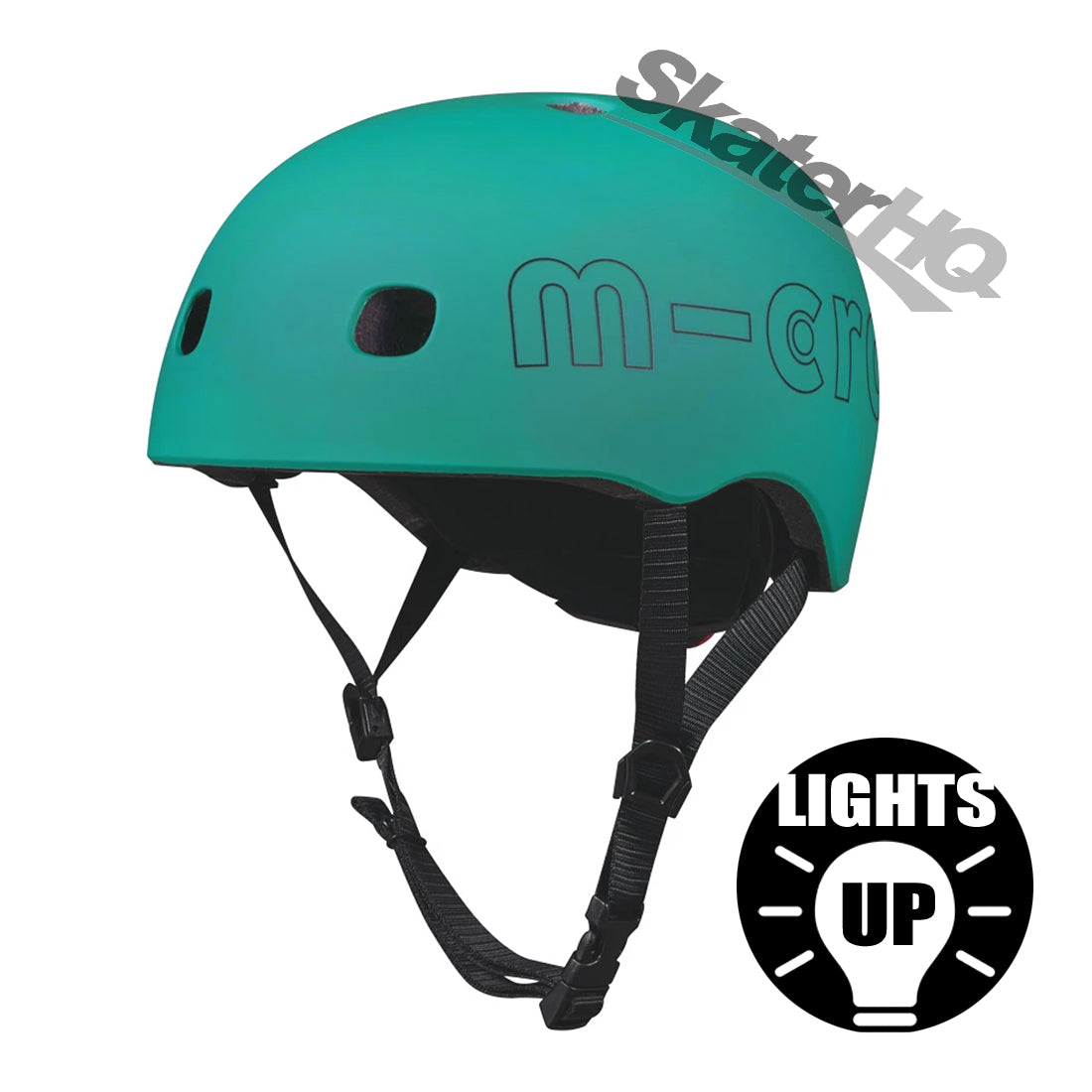Micro Forest Green LED Helmet - Small Helmets