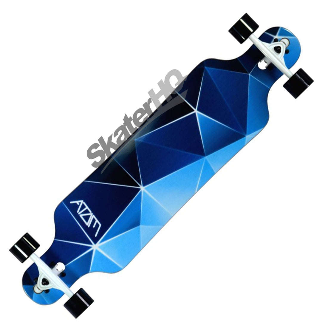 Atom Drop Thru 40 Longboard - Blue Geo Skateboard Completes Longboards