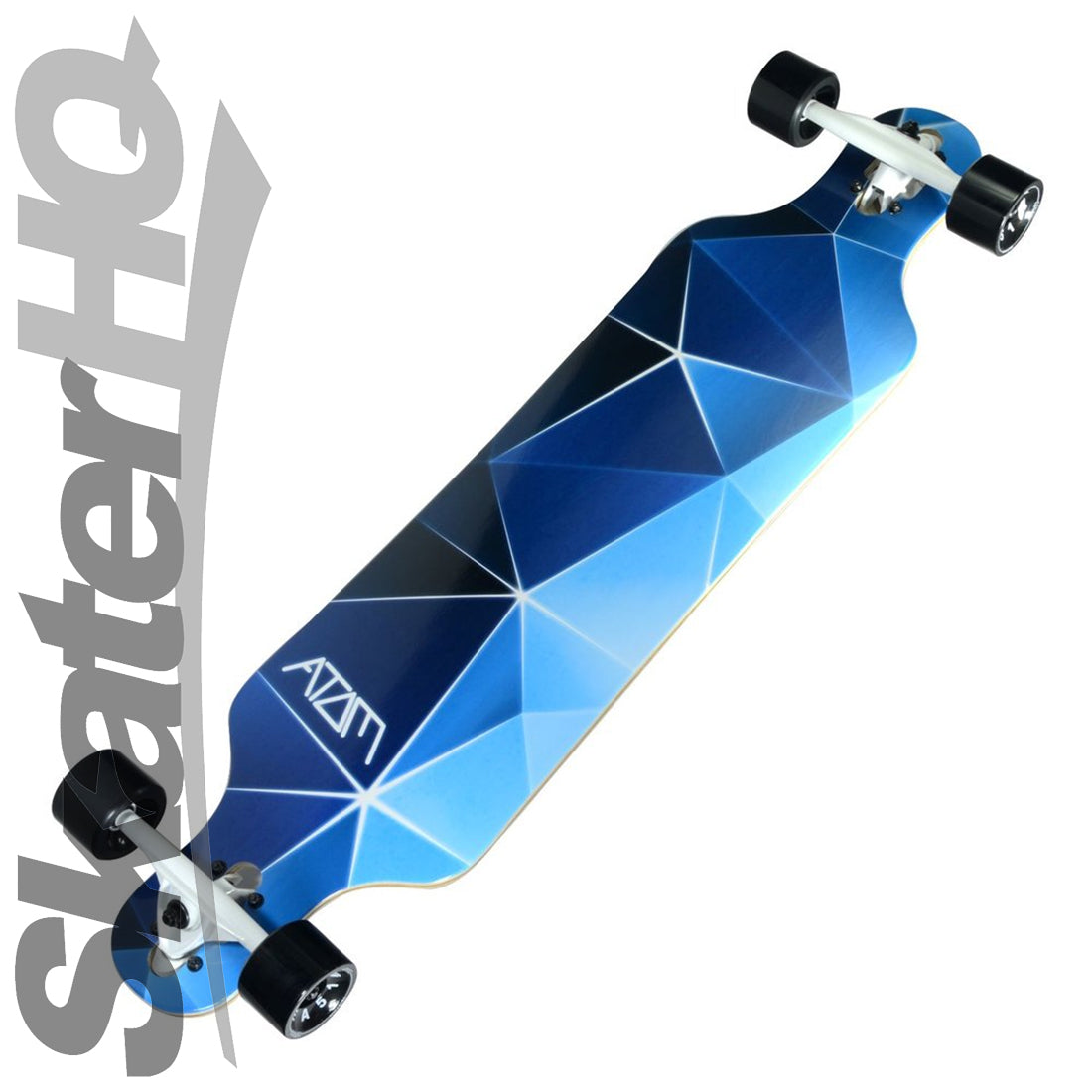 Atom Drop Thru 40 Longboard - Blue Geo Skateboard Completes Longboards