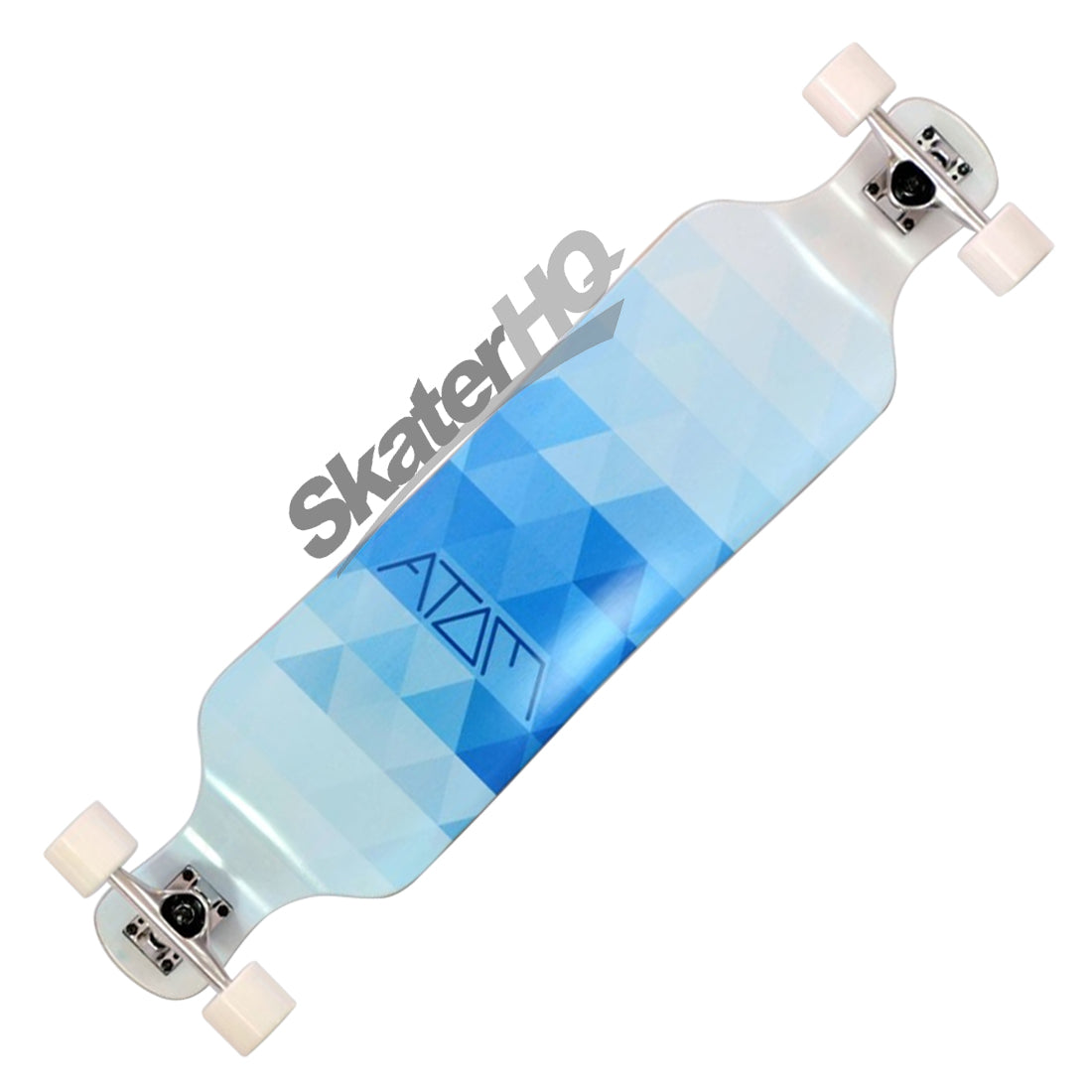 Atom Drop Deck 39 Longboard - Blue Triangles Skateboard Completes Longboards