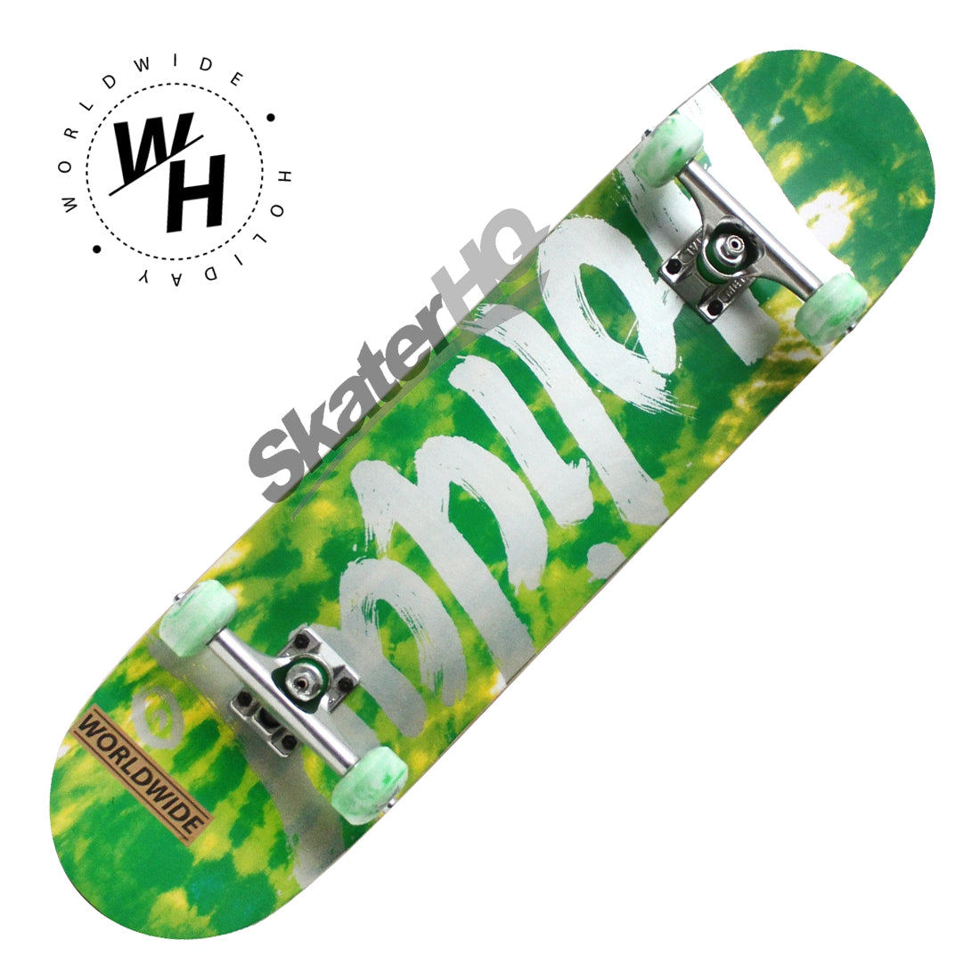 Holiday Tie Dye 8.0 Complete - Green/Silver Skateboard Completes Modern Street