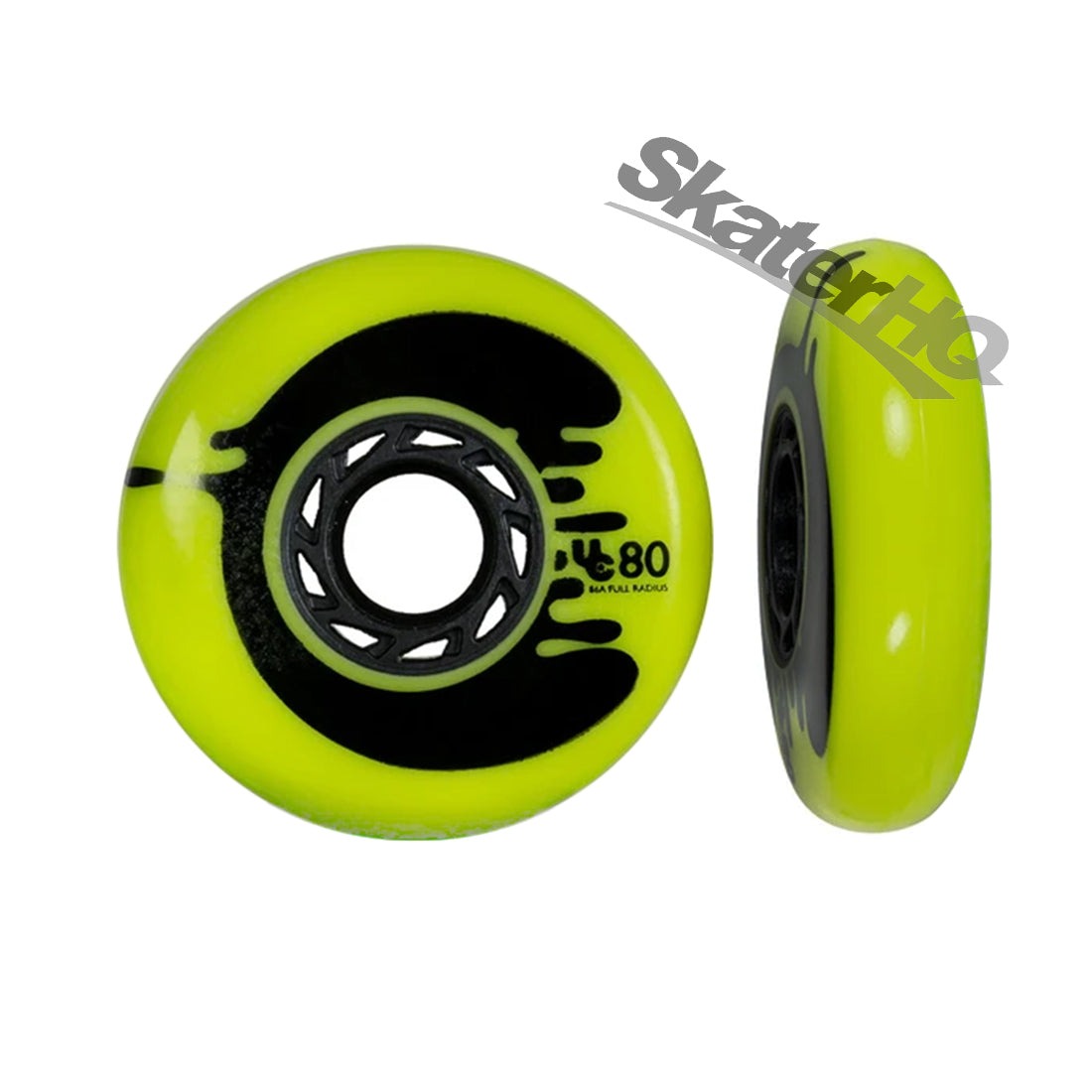 UC 80mm/86a Cosmic Rosche 4pk - Yellow Inline Rec Wheels