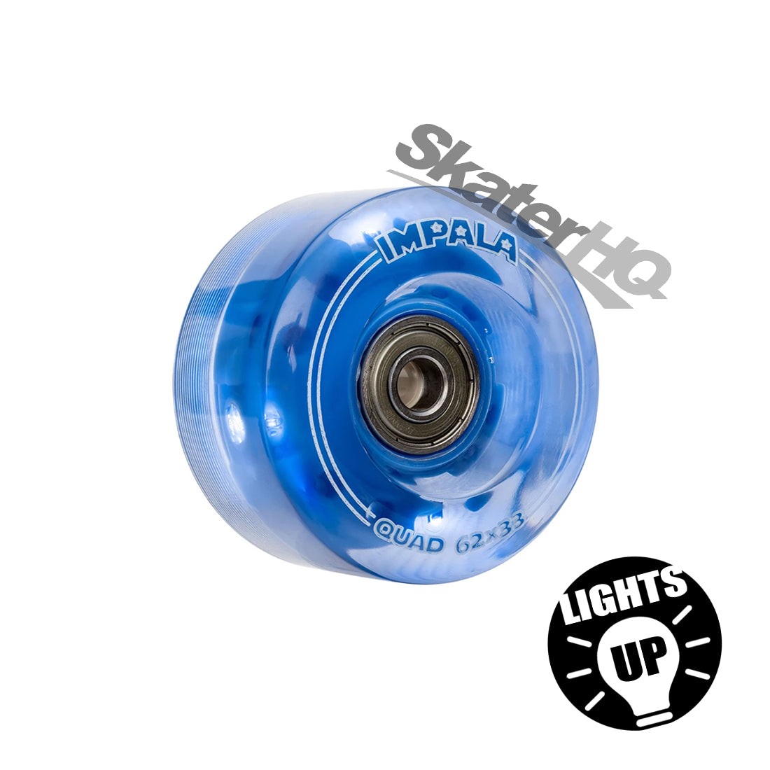 Impala LED 62x33mm 4pk - Clear Blue Roller Skate Wheels
