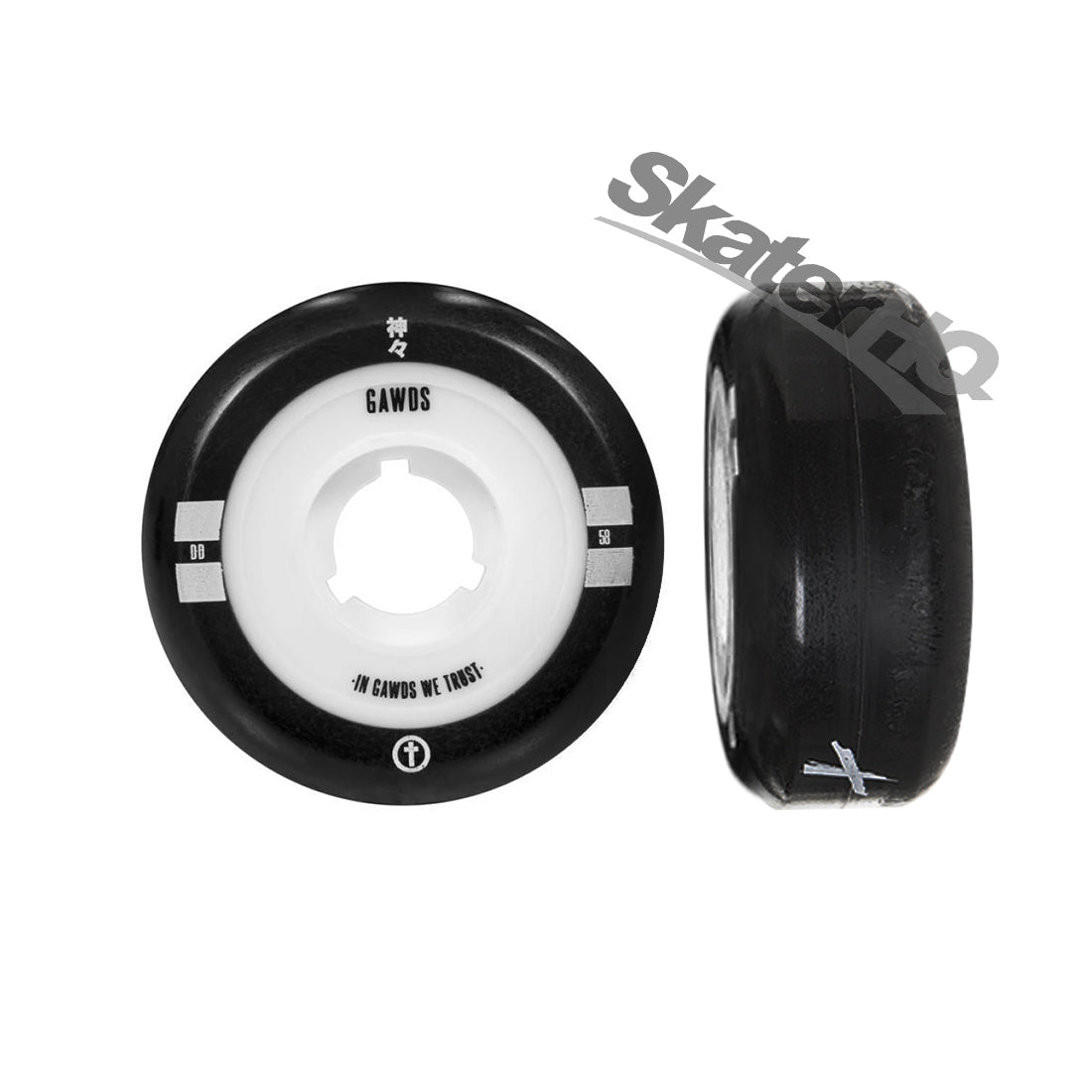 Gawds Pro Dual Density 58mm 4pk - Black/White Inline Aggressive Wheels