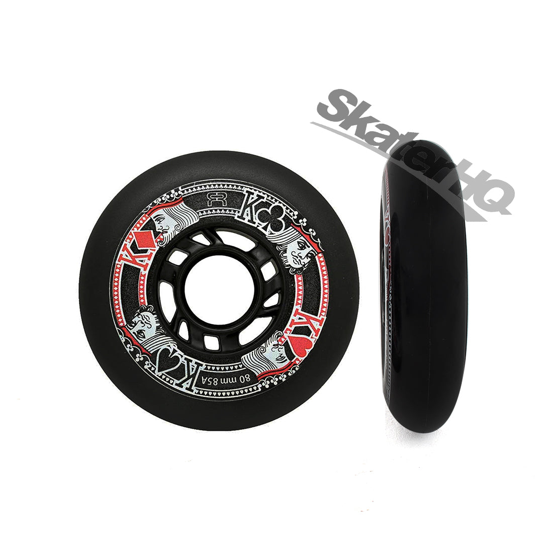 FR Street Kings 80mm/85a 8pk - Black Inline Rec Wheels