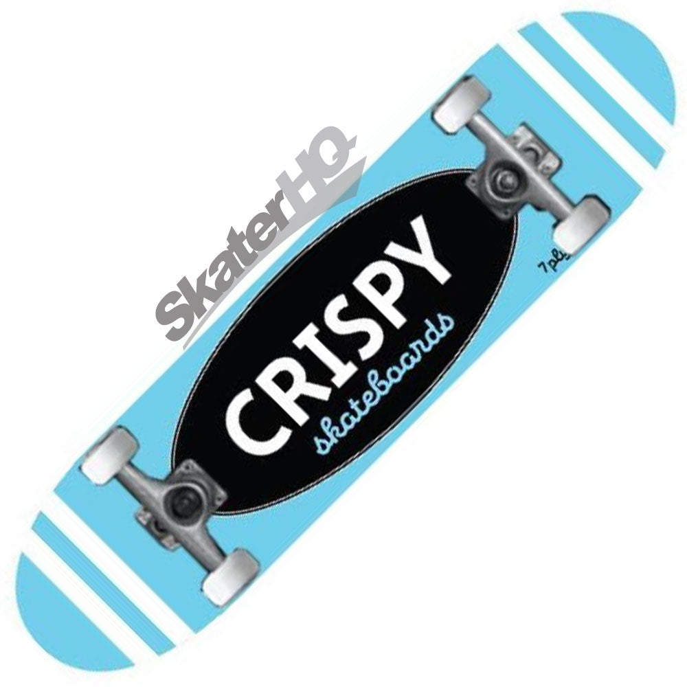 Crispy Rookie Stripes 7.75 Complete - Blue Skateboard Completes Modern Street