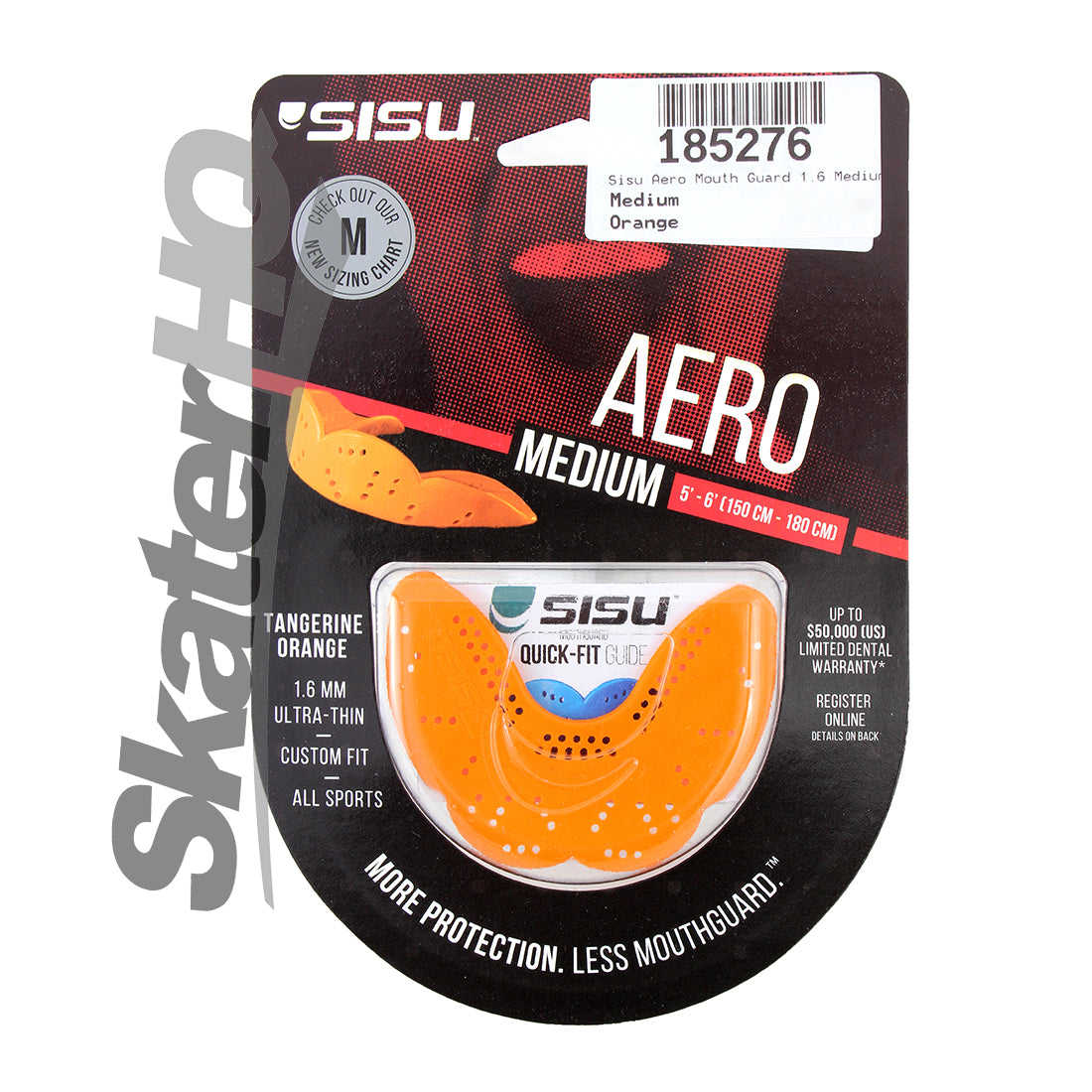 SISU AERO Mouthguard 1.6 Medium - Tangerine Orange Protective Mouthguards