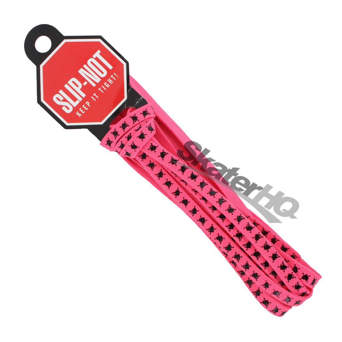 Slip-Not 72in Laces Pair - Pink w/ Black Hearts Laces