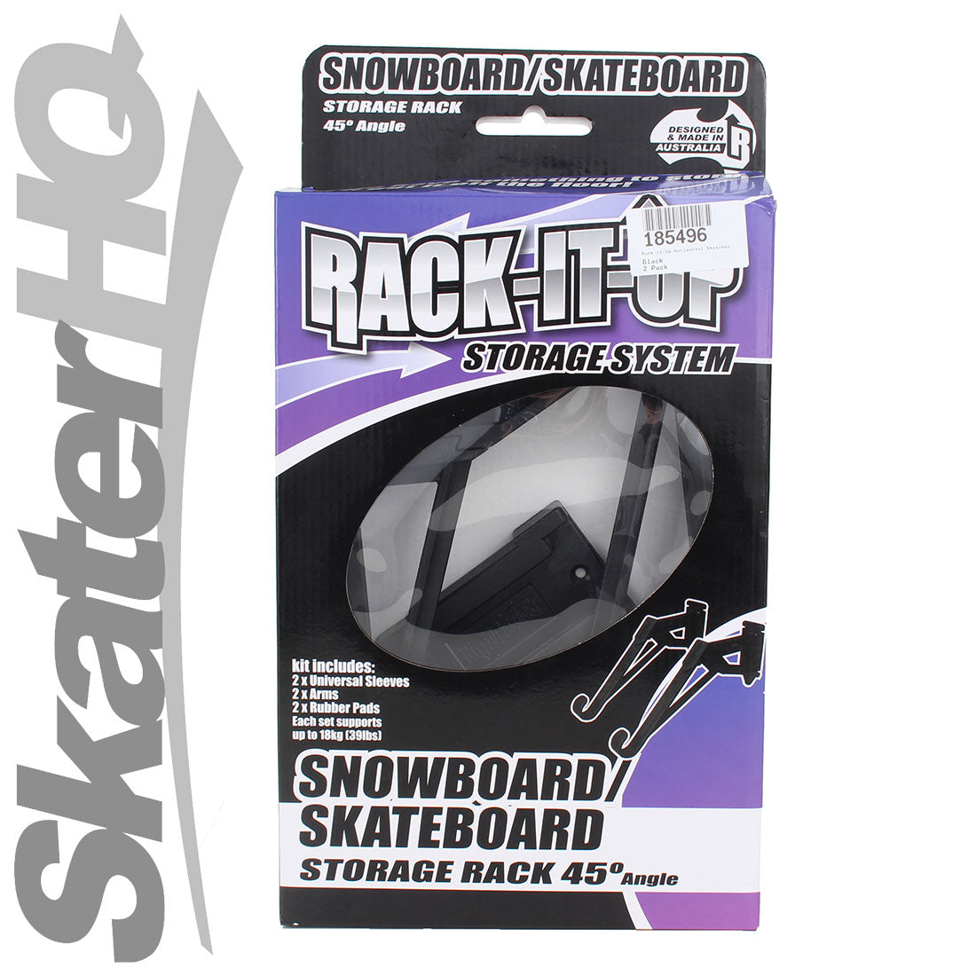Rack-it-Up Horizontal Skateboard Rack Skateboard Accessories