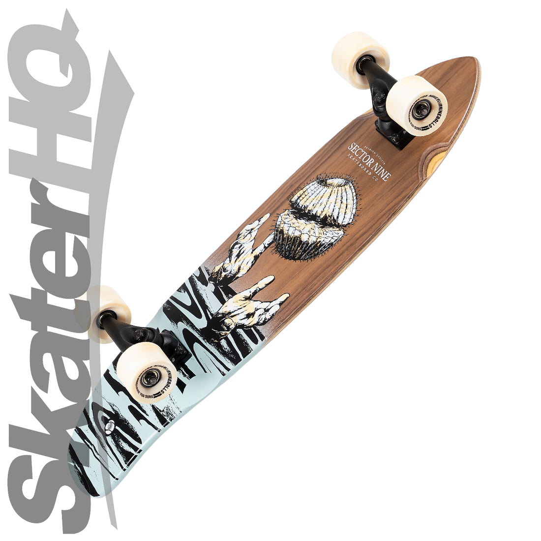 Sector 9 Hopper Handplant 7.5x27.5 Complete - Wood/Teal Skateboard Compl Cruisers