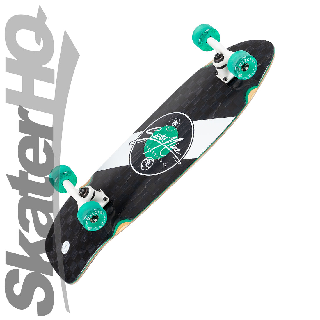 Sector 9 Fat Wave Mosaic 9.8x30 Complete - Black/Green Skateboard Compl Cruisers