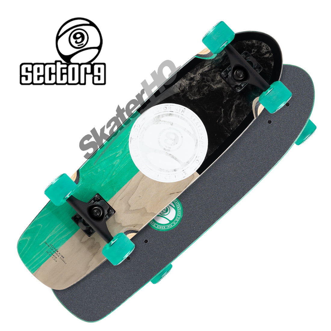 Sector 9 Jammer Divide 7.875x28.5 Complete - Black/Green Skateboard Compl Cruisers