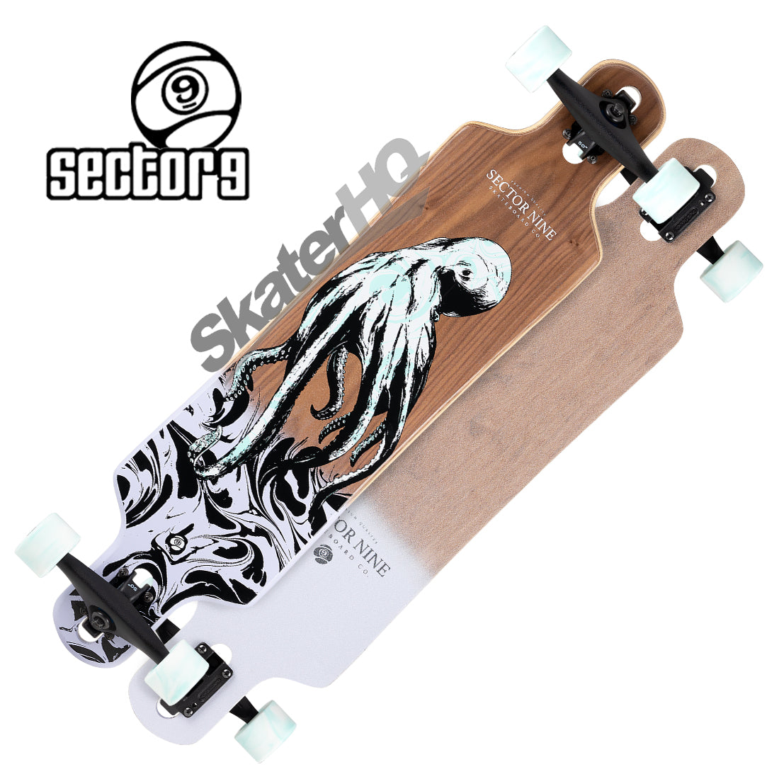 Sector 9 Bintang Abyss 38 Complete - Wood/White Skateboard Completes Longboards
