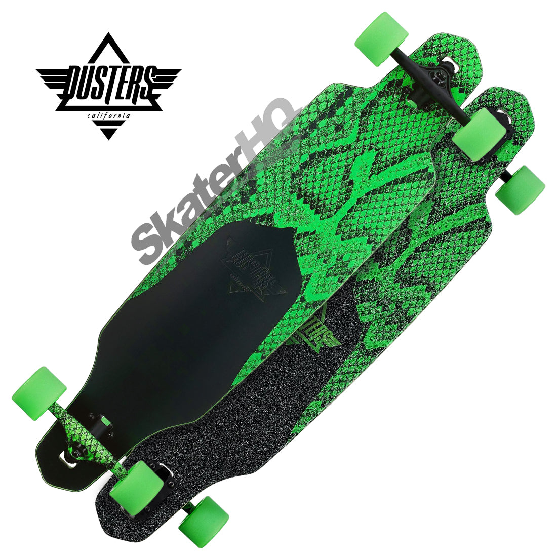 Dusters Channel Snakeskin 38 Longboard Complete - Neon Green Skateboard Completes Longboards