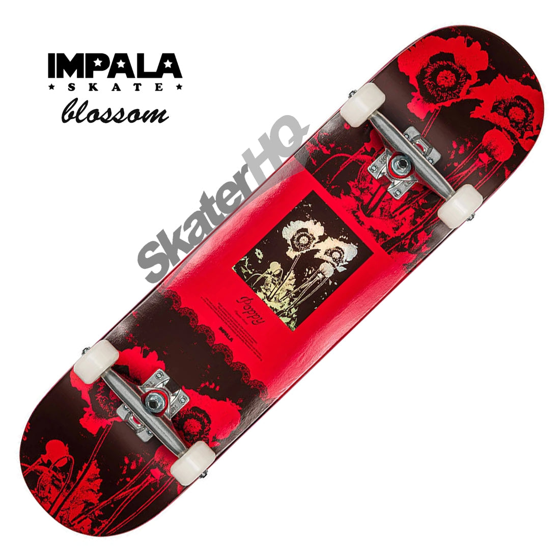 Impala Blossom Poppy 8.0 Complete - Red Skateboard Completes Modern Street