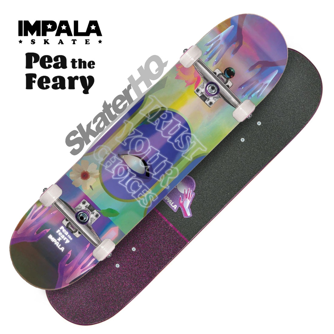 Impala Mystic Pea The Feary 8.0 Complete - Holographic Skateboard Completes Modern Street