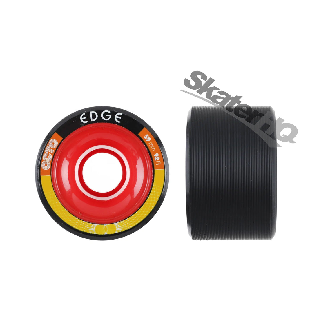 Octo Edge 59mm 92a 8pk - Black/Red Roller Skate Wheels