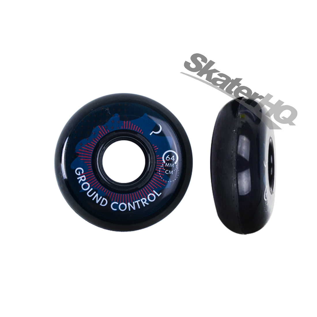 Ground Control Turbulence 64mm 90a 4pk - Black Inline Aggressive Wheels