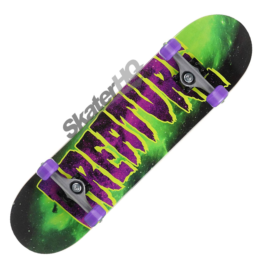Creature Galaxy Logo 7.8 Complete - Green/Purple Skateboard Completes Modern Street