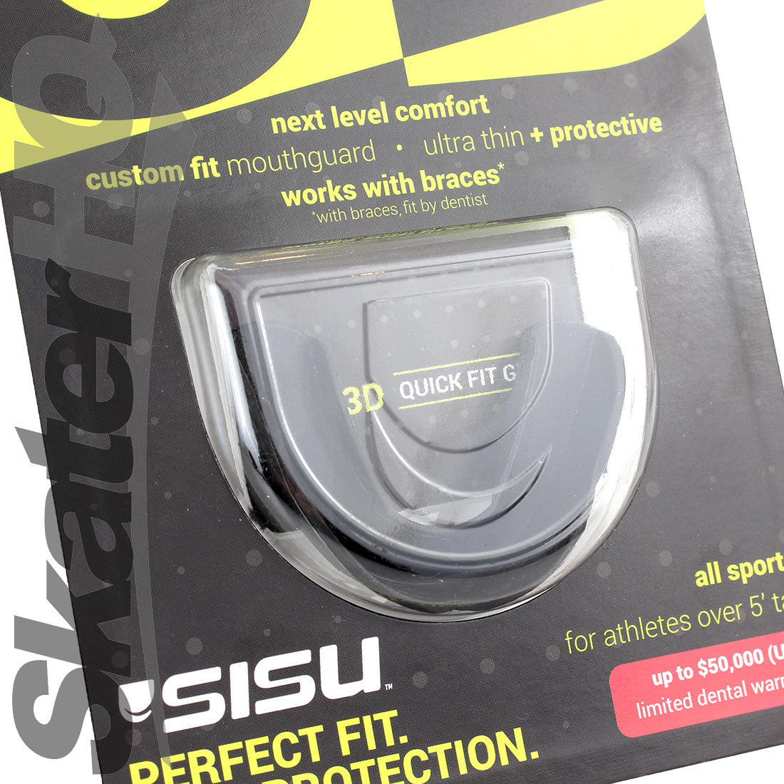 SISU 3D Adult Mouthguard - Charcoal Black Protective Mouthguards