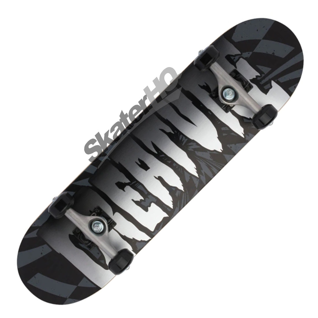 Creature Metallic 7.75 Complete softy wheels - Silver/Black Skateboard Completes Modern Street