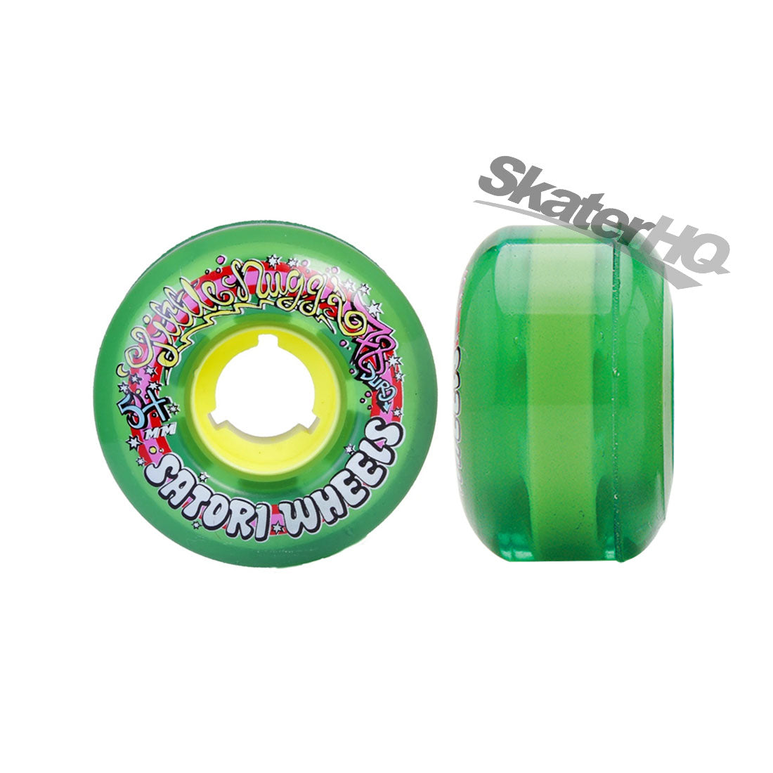 Satori Lil Nugz 54mm 78a 4pk - Clear Green Skateboard Wheels