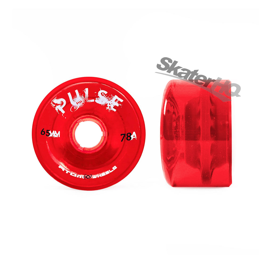 Atom Pulse 65x38mm 78a 4pk - Red Roller Skate Wheels