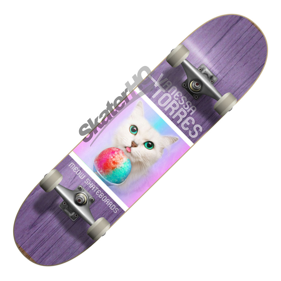 Meow Furreal Torres 7.75 Complete - Purple Skateboard Completes Modern Street
