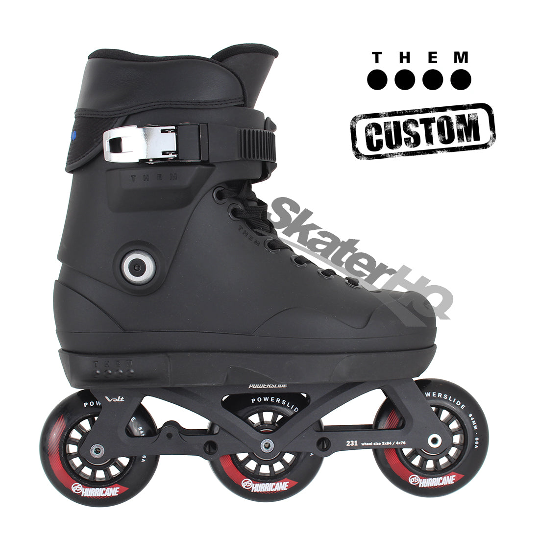 Them 909 3x84 Urban CUSTOM 7-8USL 5-6USM Inline Rec Skates