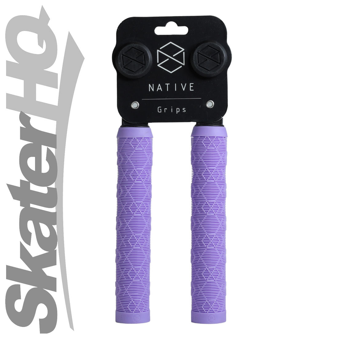 Native Emblem Grips - Lilac Scooter Grips
