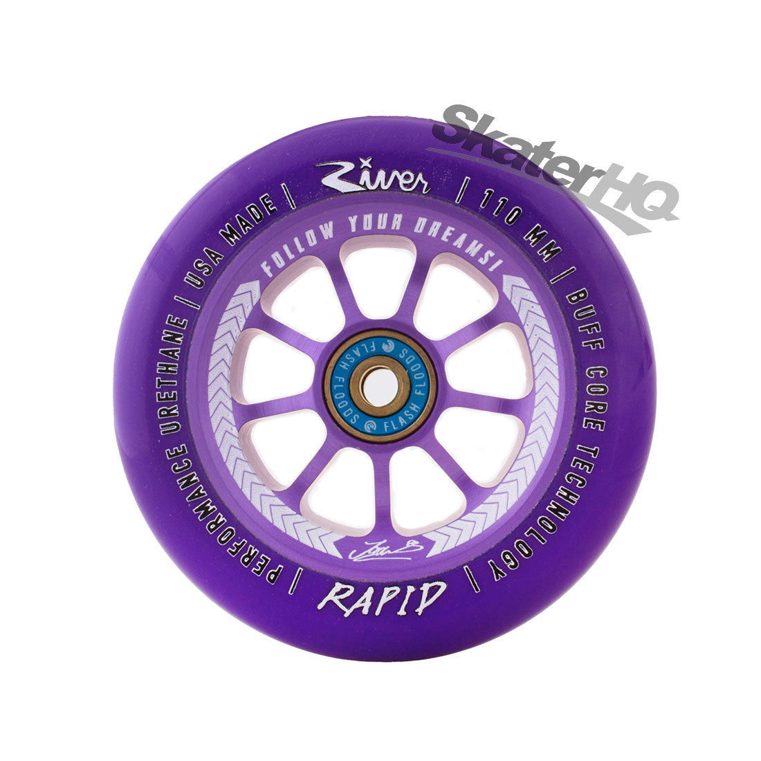 River Rapid Clark 110mm Wheel - Purple Dreamcatcher Scooter Wheels