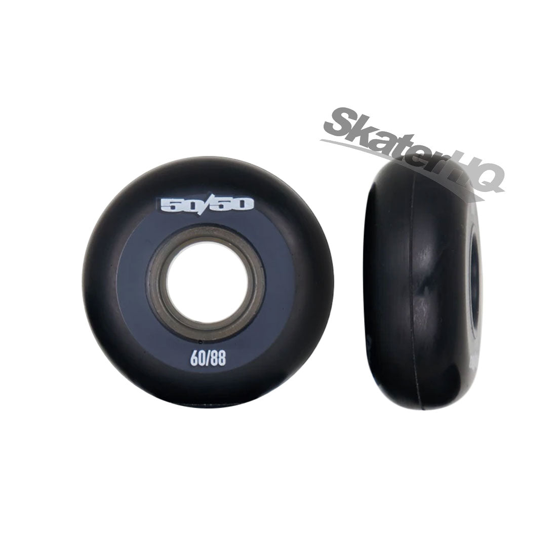 50/50 60mm 88a Wheels 4pk - Black Inline Aggressive Wheels