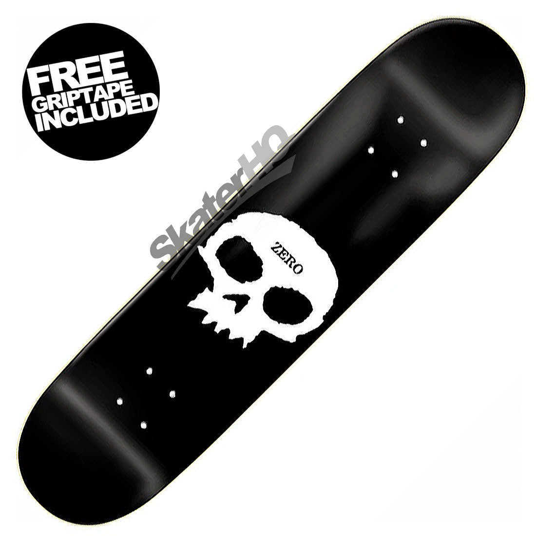 Zero Single Skull 8.375 Deck - Black Skateboard Decks Modern Street