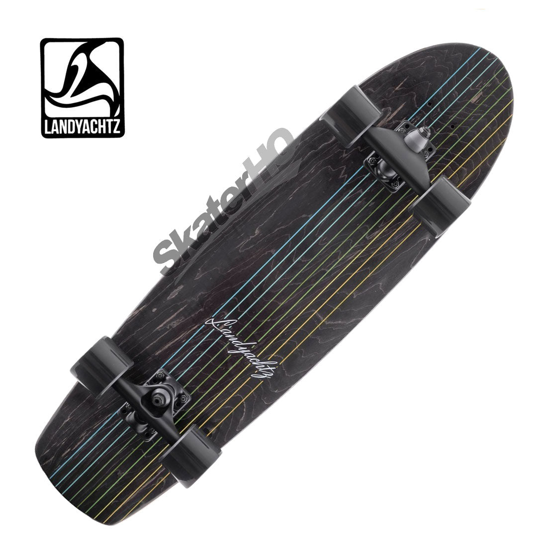 Landyachtz Butter Black Lines 31.2 Surfskate Complete Skateboard Compl Carving and Specialty