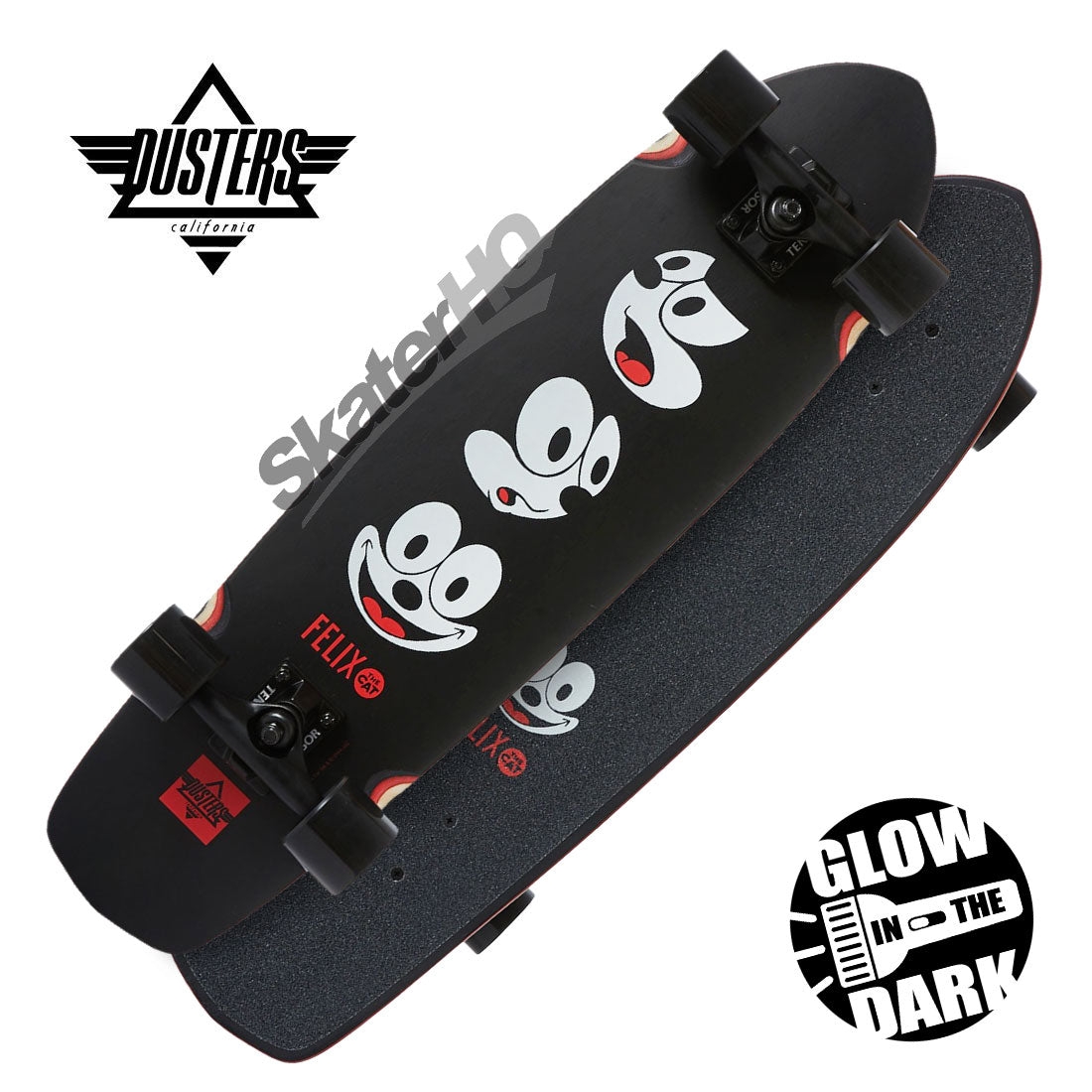 Dusters Felix Mood 31 Cruiser Complete - Black/Glow Skateboard Compl Cruisers