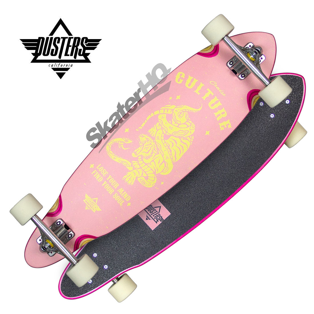 Dusters Culture 33 Longboard Complete - Pink/Yellow Skateboard Completes Longboards