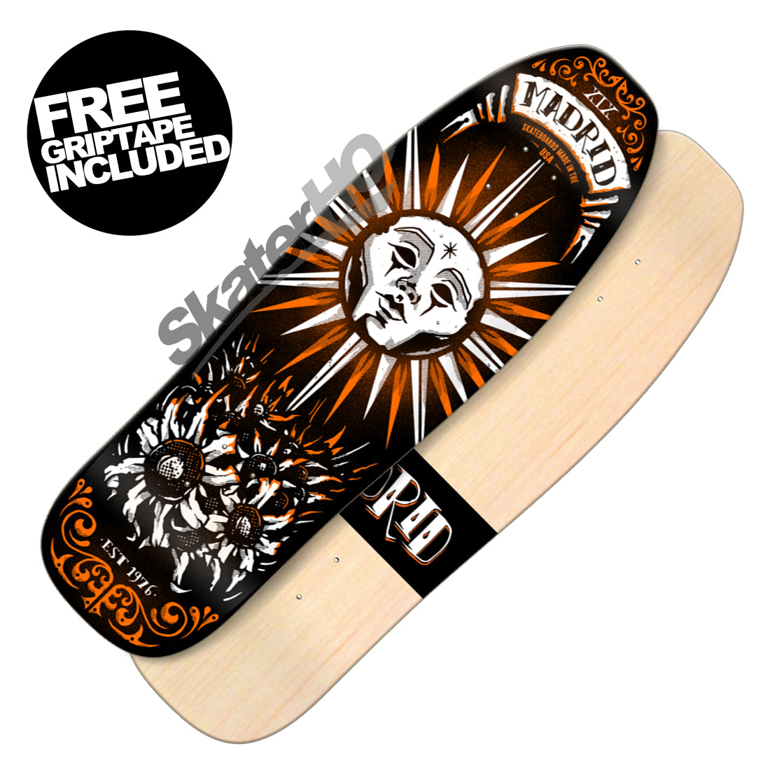 Madrid Sun Tarot Card 9.5 Deck Skateboard Decks Old School