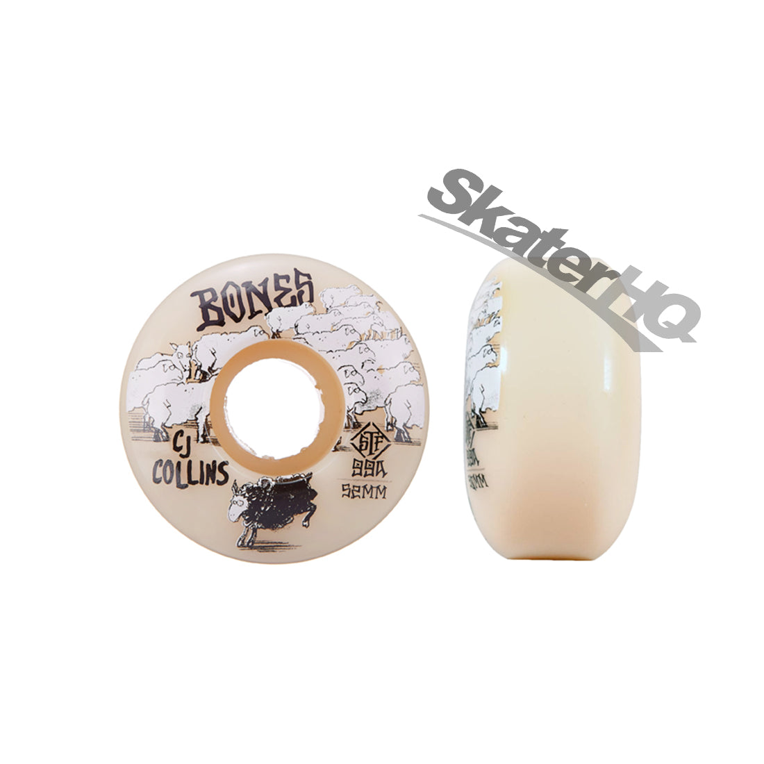 Bones STF V3 Slims 52mm 99a Collins Black Sheep Skateboard Wheels