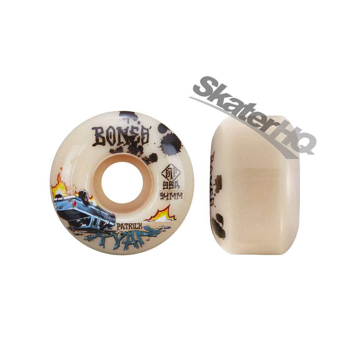 Bones STF V4 Wide 54mm 99a Ryan Crash & Burn Skateboard Wheels