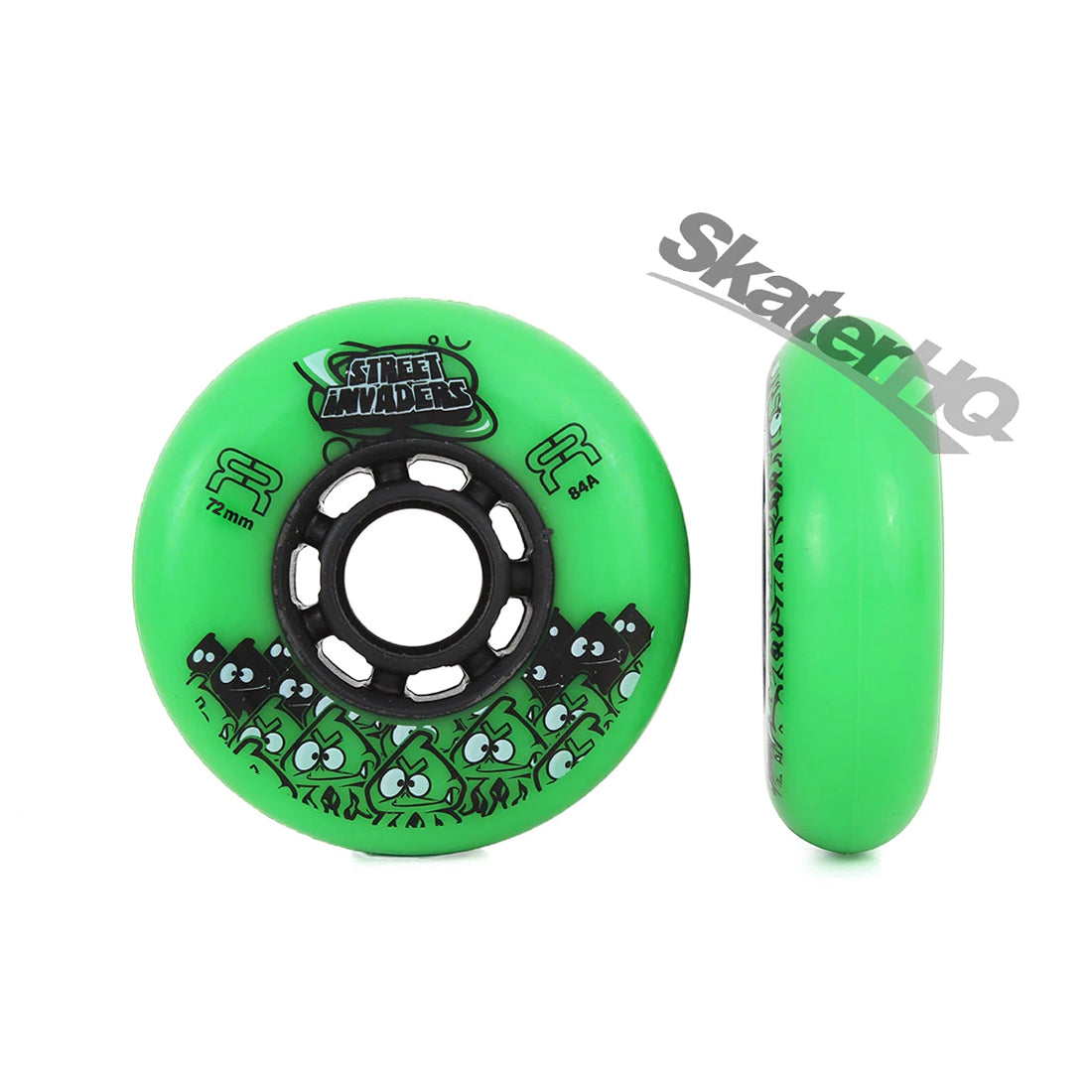 FR Street Invader 72mm 84a 4pk - Green Inline Rec Wheels