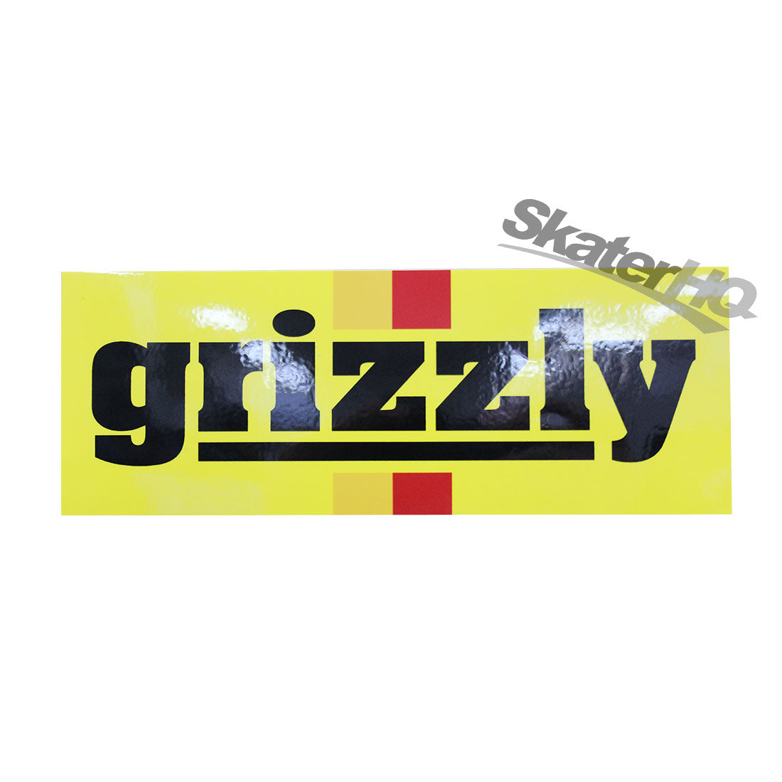 Grizzly Stamp Logo Yellow Stripe Sticker Stickers