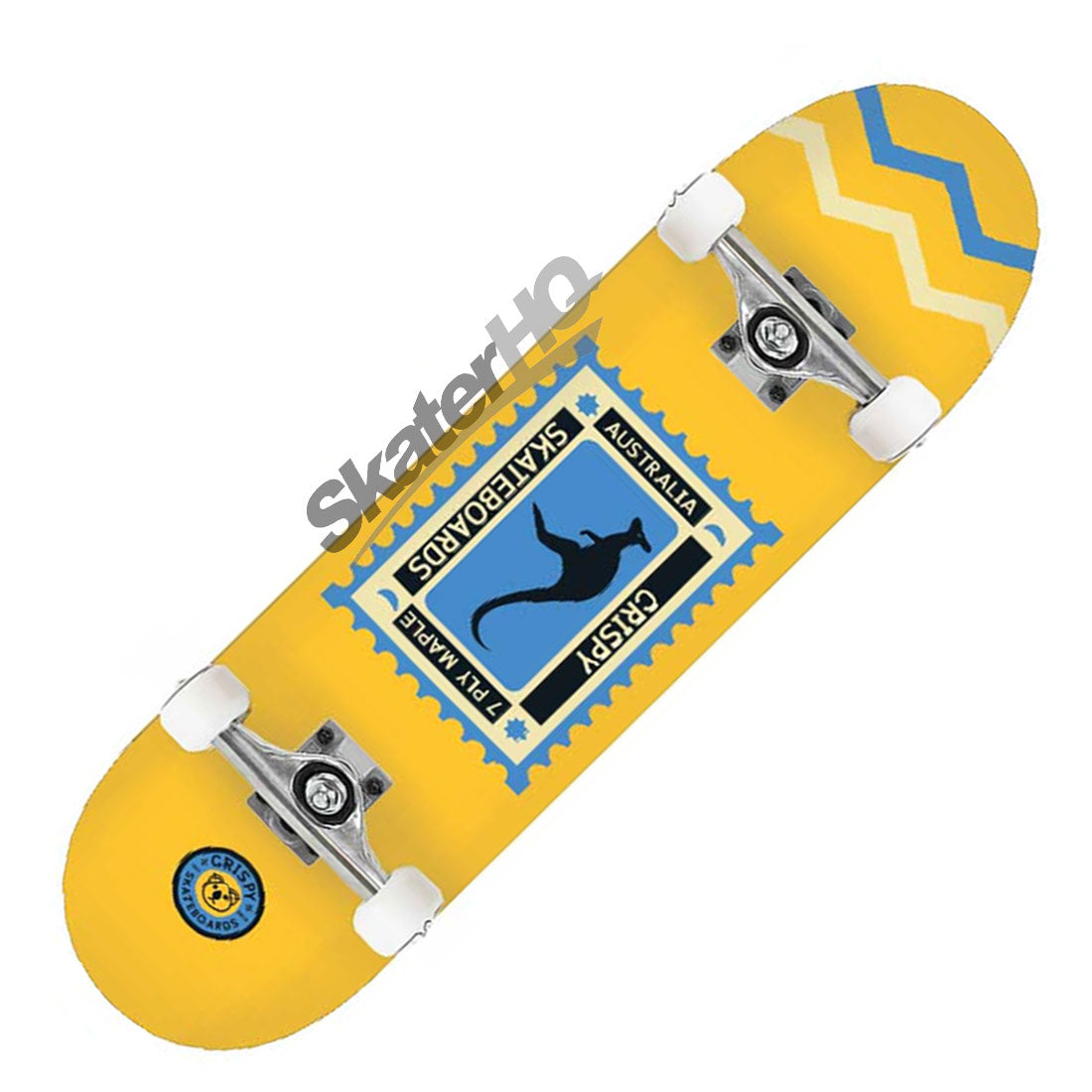 Crispy Rookie Roo 7.25 Mini Complete - Yellow Skateboard Completes Modern Street