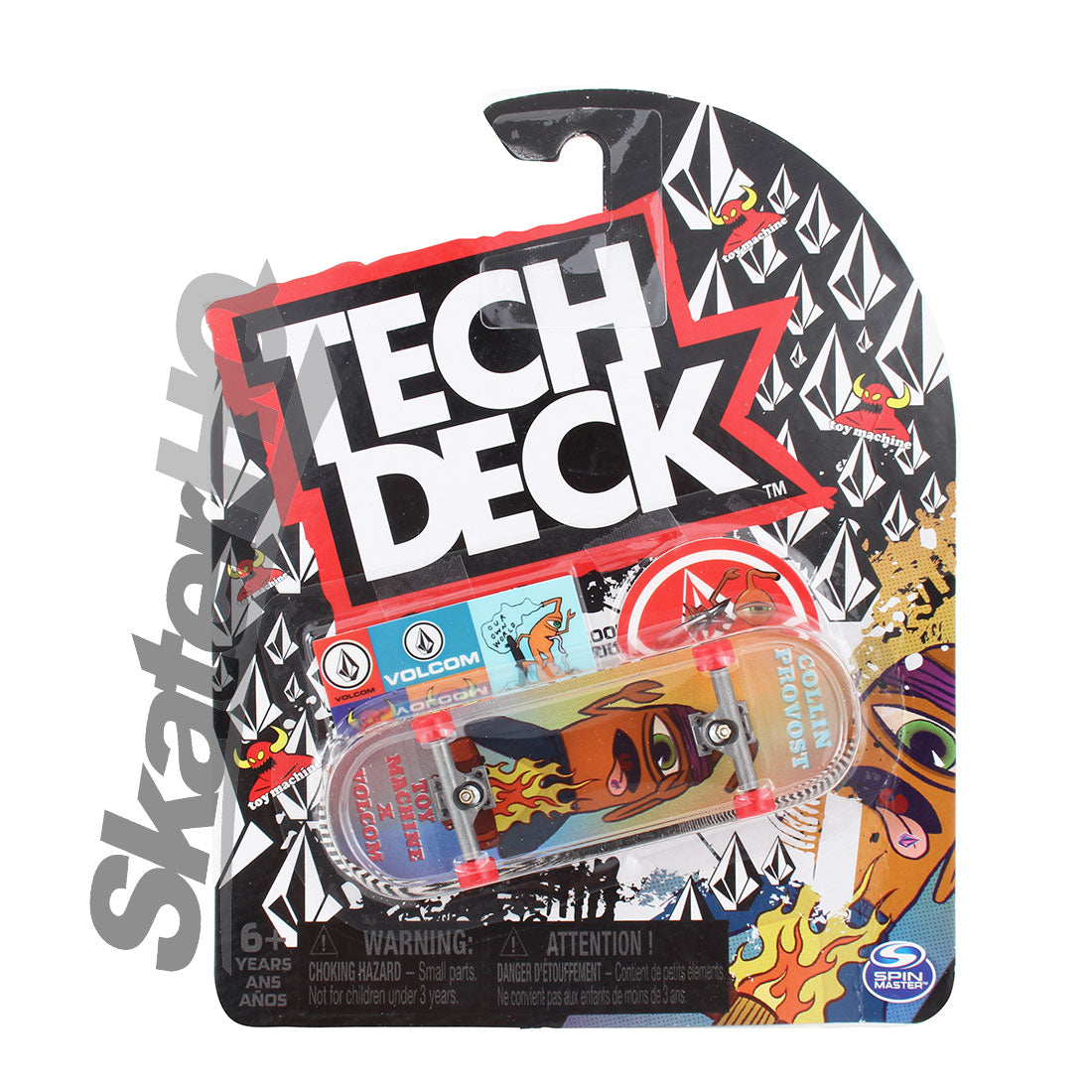 Tech Deck 2022 Series - Toy Machine - Provost Volcom Skateboard Accessories