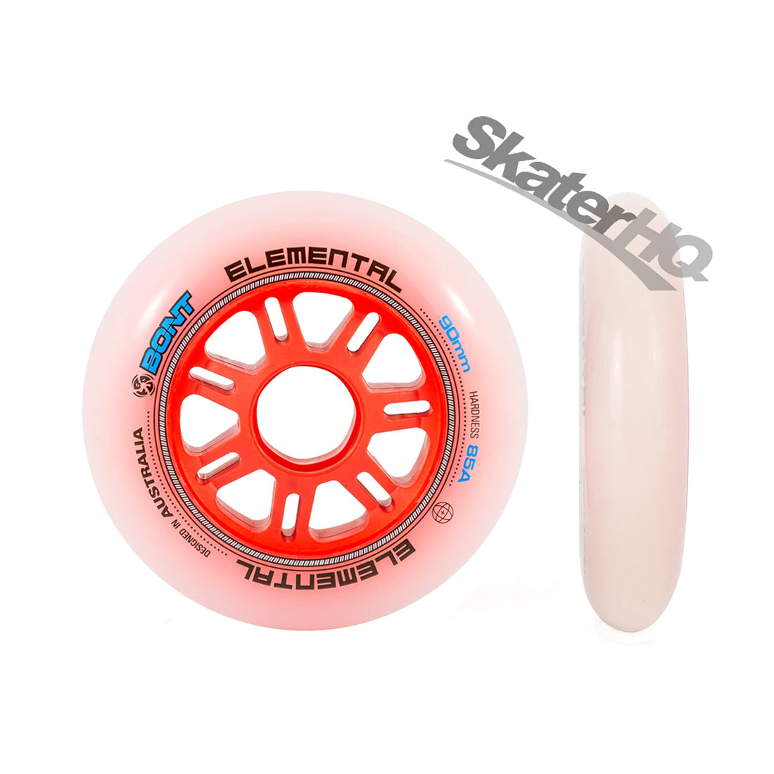 Bont Elemental 90mm 85a 8pk - Red Inline Rec Wheels