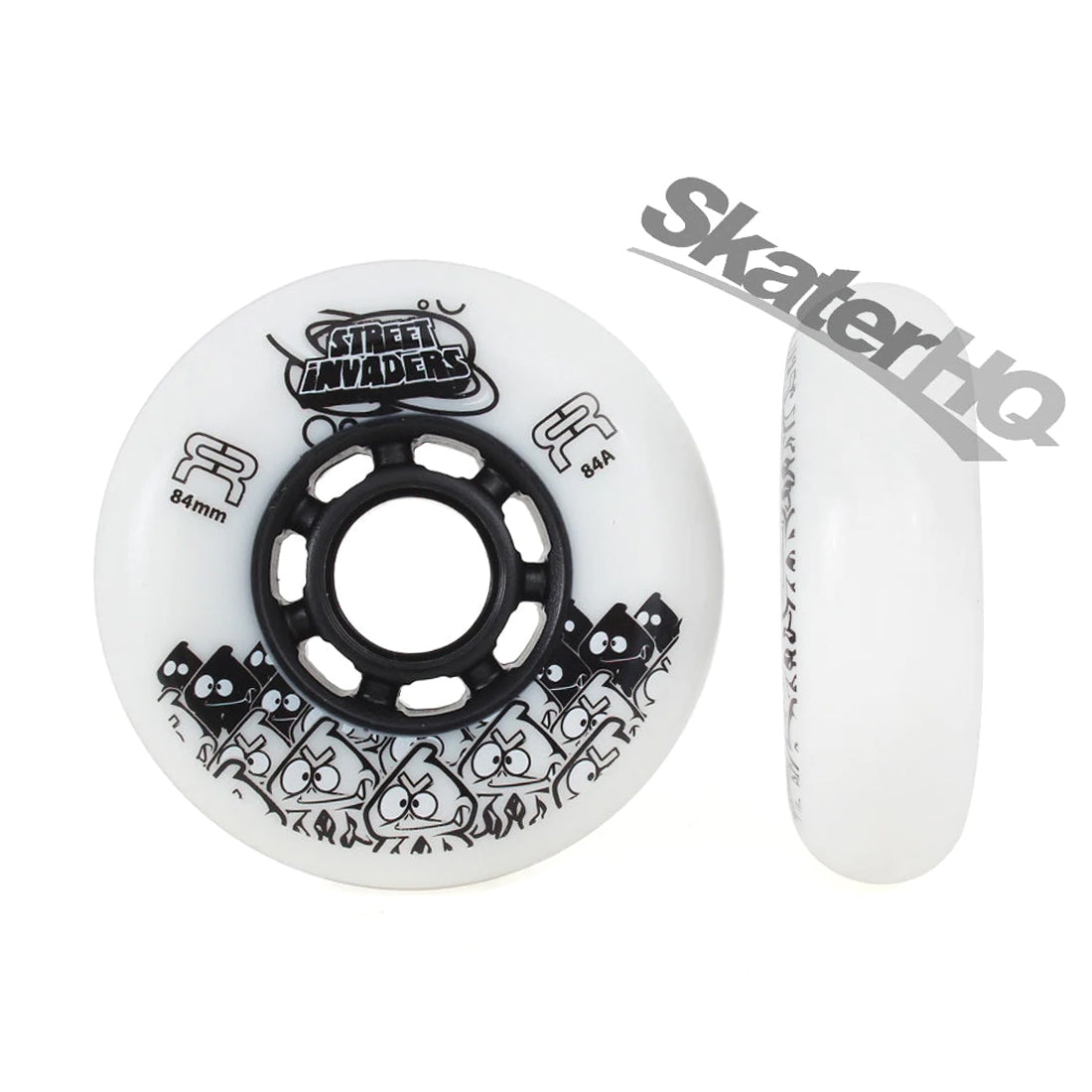 FR Street Invader 84mm 84a 4pk - White Inline Rec Wheels